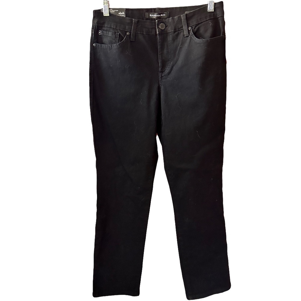 Bandolino Mandie Straight Leg Black Wash Jeans- Sz 8